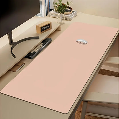 1pc Large Faux Leather Mouse Pad, Non-Slip Waterproof Desk Pad for Office, Desk, Mouse Pads for DeskEasy To Clean, Mouse Pads