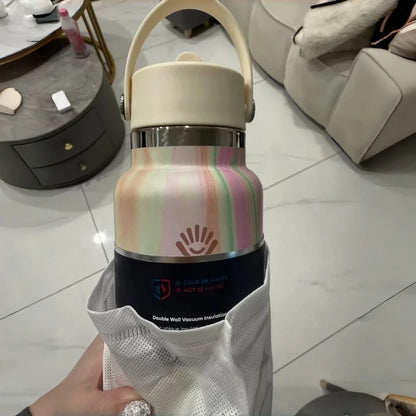 Camping Water Bottle, 20 oz, 32 oz, 40 oz Vacuum Insulated Travel Mug, Portable Straw Car Cup, High-Quality Women's Holiday Gift