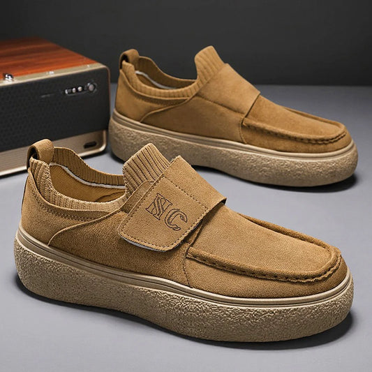 Fashion Men Casual Shoes Luxury Brand Man Walking Sneakers Slip on Flats Breathable Lightweight Lazy Driving Shoes Socks Loafers