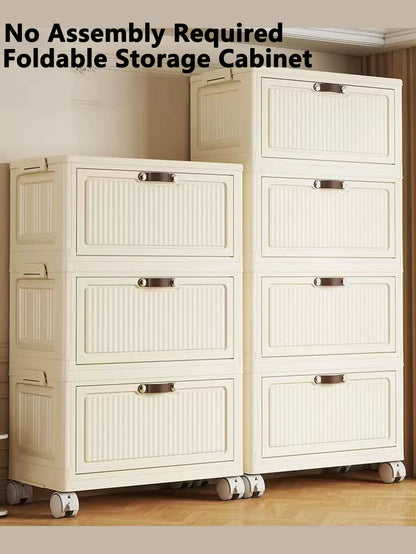 Storage Cabinet Foldableing Storage Box Home Living Room Toy Cabinet Storage Rack Snack Cabinet Organizer Box Kitchen Storage Cabinet Folding Storage Cabinet Organizer
