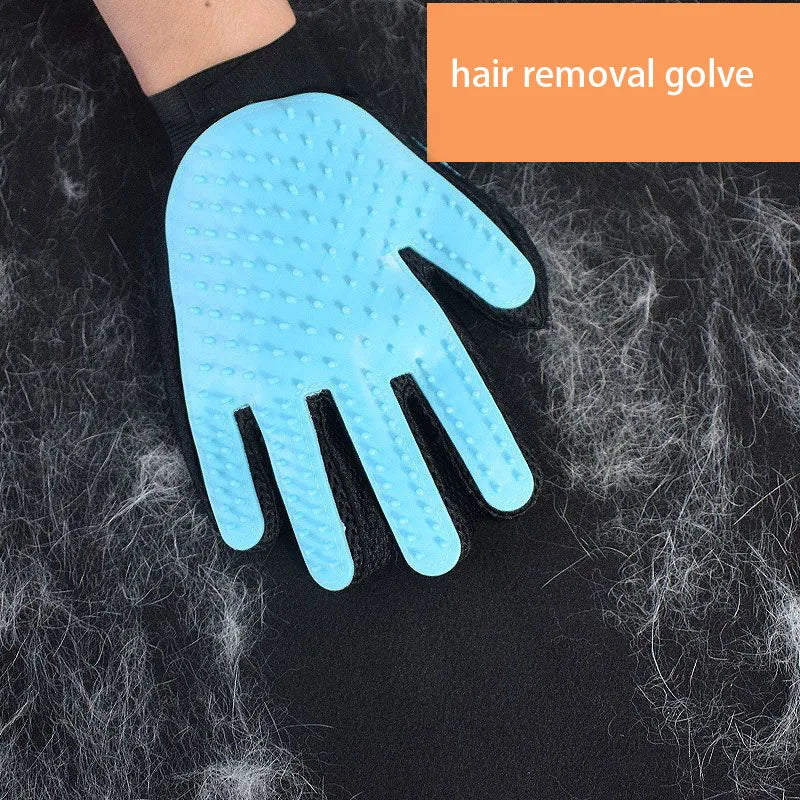 Pet Grooming Gloves for Cats Silicone Rubber Hair Cleaning Tool Pet Bath Remover Massage Brush - Pet Hair Removal