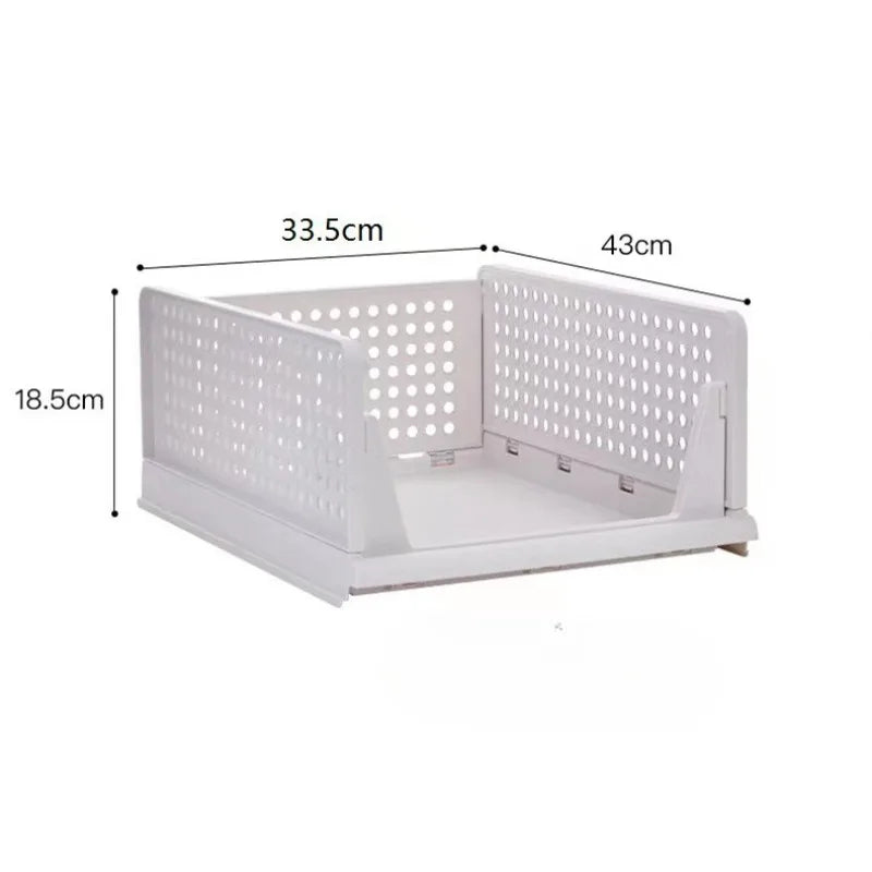 Wardrobe Clothes Folding Storage Organizer Boxes Stackable Moisture-proof Waterproof Layered Drawer Style Clothes Storage Box