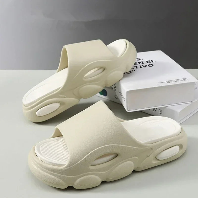Thick soled sandals suitable for men to wear outside, height increasing, sporty and trendy home slippers for men