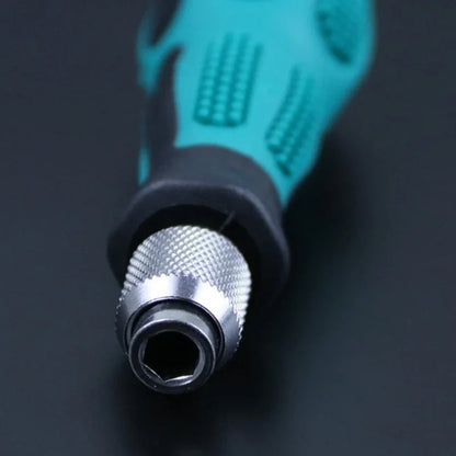 Multifunctional 6.35mm Screwdriver 1/4inch HexShank Non Slip Comfortable Handle Screw Driver Bit Holder Durable