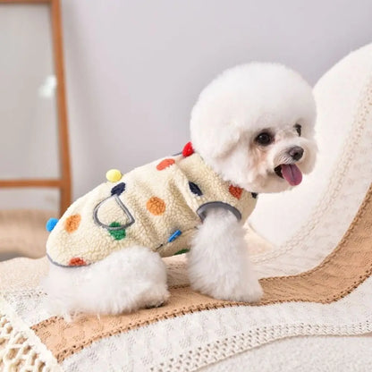 Pet Clothing Warm Dog Hoodie Fleece Sleeveless Pet Vest Pocket Design Soft Dog Coats Autumn Winter