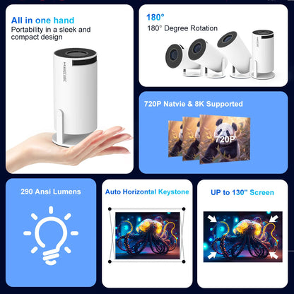 Magcubic Projector Android 14 Projector HY300PRO Wifi6 290ANSI Projector 8K BT5.4 Home Cinema Outdoor portable Projetor
