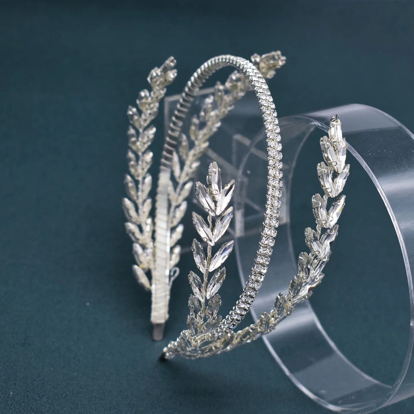 A115 Sparkling Wedding Tiara Zircon Hair Band Hair Accessories Crystal Bridal Headwear Pearl Head Hoop Beaded Bridal Hair Piece