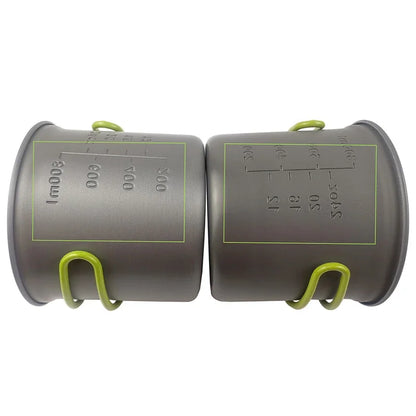 Portable Camping Cookware Set Outdoor Pot Mini Gas Stove Sets Nature Hike Picnic Cooking Set With Foldable Spoon Fork Knife