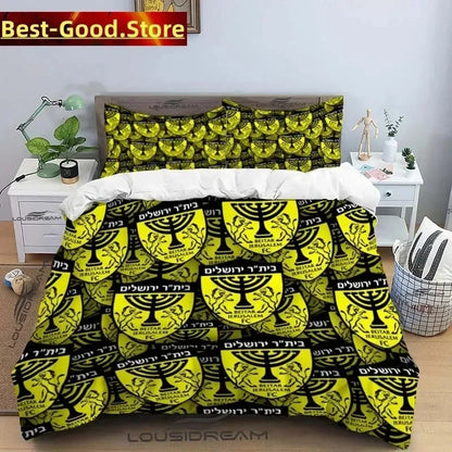 Beitar Jerusalem Fc All Season Twin Bedding Set 3 Piece Comforter Set Bed Duvet Cover Double King Comforter Cover Home Textile