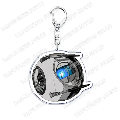 Trending Video Game Keychains for Accessories Bag Glados Aperture Laboratories Science Keyrings Jewelry Gamer Fans Gaming Gifts