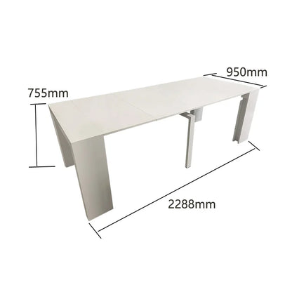 Telescopic dining table rectangle foldable dining table 8 people simple small household household invisible table