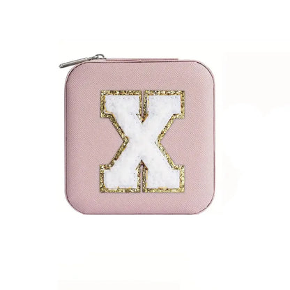 New Creative Letter Jewelry Box Portable Travel Ring Necklace Stud Earrings Storage Box