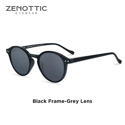 ZENOTTIC Retro Polarized Sunglasses 2026 2025 Men Women Vintage Small Round Frame Sun Glasses Polarized Lens UV400 Goggles Shade