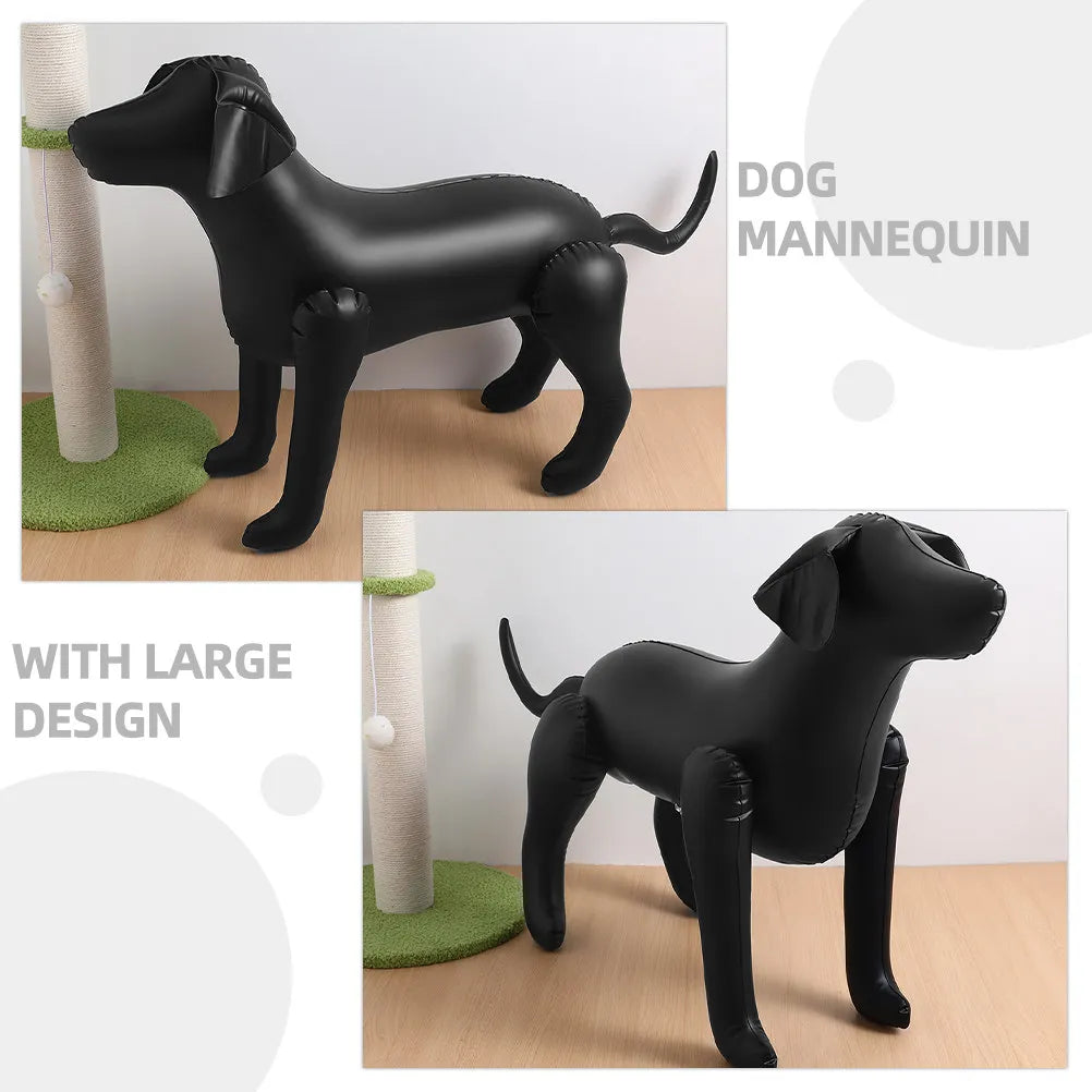 2Pcs Pet Clothing Display Dog Mannequins PVC Standing Dog Apparel Display for Shops Mannequins Standing Models