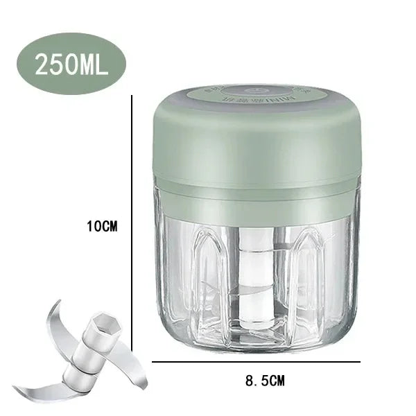250/100ML Electric Kitchen Food Chopper Mini USB Food Crusher Portable Meat Grinder Vegetable Chopper For Kitchen Household