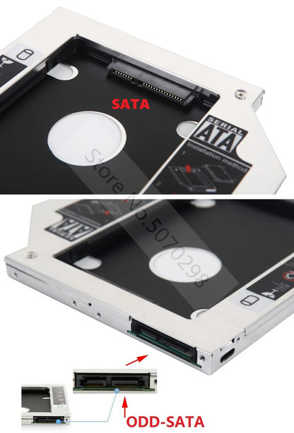 with Original Ejector 2nd SATA 3.0 2.5" Hard Drive HDD SSD Optical Caddy for Dell Latitude E6520 E6420 E6320 E6530 E6430 E6330