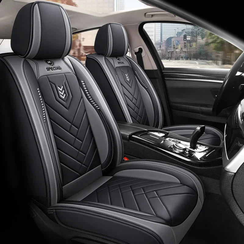 New Upgraded Car Seat Cushion, New Fully Enclosed Car Seat Cover, All Season Universal Small Car Seat Cover, Leather Seat Cover