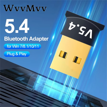 Bluetooth Adapter for PC USB Bluetooth 5.4 5.3 Dongle Adaptador Receiver for Speaker Mouse Keyboard Music Audio USB Transmitter