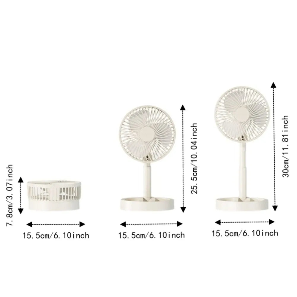Portable Foldable Desktop Fan Adjustable Angle USB Powered USB Fan Quiet Operation Stable Stand Mini Electric Fan Dormitory