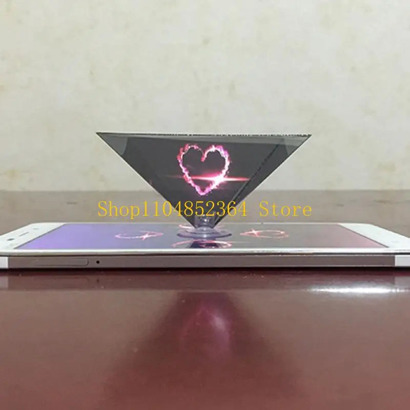 Smartphone 3D Hologram Projector 360-Degree Images 3D Projector Stands Projector Py-ramid Any Smartphones