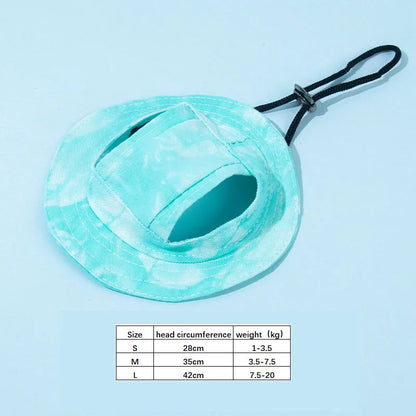 Pets Hat with Ear Holes Adjustable Baseball Cap for Medium Small Dogs Summer Dye Cats Sun Cap Pet Outdoor Hat Pet Supplies