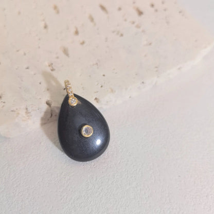 1pc Natural Stone Pendant Water Drop Shape Amethyst Tiger Eye Charms Fit DIY Accessries Jewelry Making