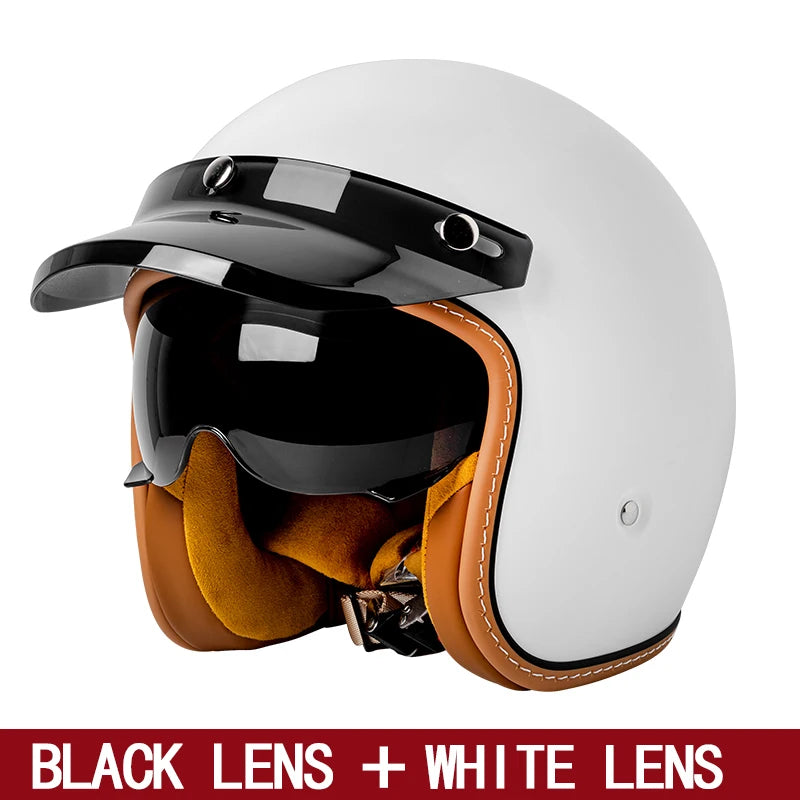 Motorcycle Helmet Riding in Summer 3/4 Helmet 3/4 Half Helmet Men and Women Commuting Traffic Jam Skiing Helmet