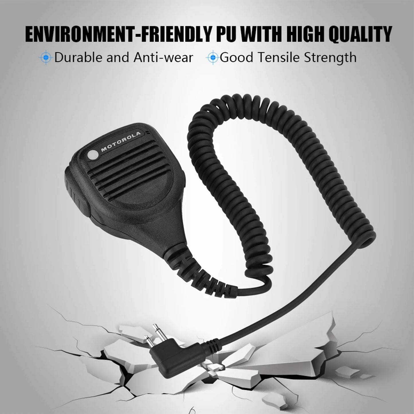 3.5mm Headphone Jack Speaker mic Walkie talkie Radio Hand Microphone with Steel Belt Clip For