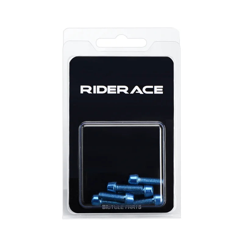 6pcs/set Bicycle Handlebar Screws Titanium-plated Colorful Steel M5*18MM MTB Bike Handle bar Stem Riser Screw In Bolts