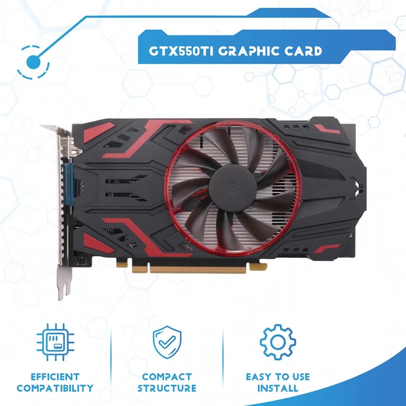 Supernew  GTX 550Ti 4GB GDDR5 Computer Graphic Card Gaming Video Cards for PCI-Express 2.0 Computer Separate Game Video Card
