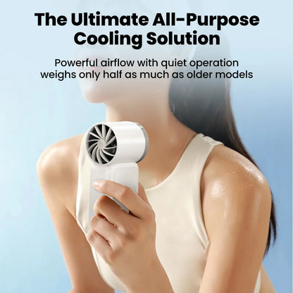 Portable Handheld Mini Fan 5 Speed Adjust Type c Rechargeable Fan Digital Display Desktop Fan Outdoor