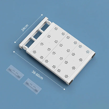 Multi Functional Non Perforated Storage Partition Suitable for Space Saving Storage Shelves in Cabinets, Kitchens, and Bathrooms