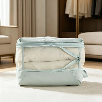 Comforter Storage Bag - Large Capacity Bedding Storage Bags Ultra Space Saving Self Compression Organizer, Washable Compression