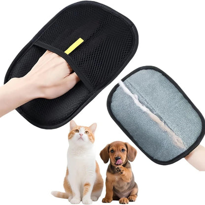 Pet Hair Removal Tool Reusable Static Removal Gloves, Double-Sided Grooming Gloves for Pets Removes Pet Fur Hair for Carpets