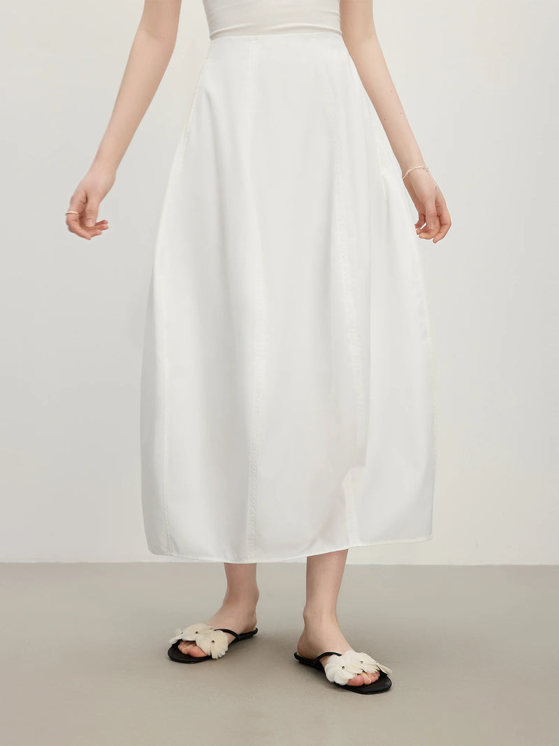 FSLE Elegant Commuting Style Flower Bud Skirt for Women Summer 2025 New Arrival with Attached Waistband Anti-Wrinkle 25FS12515