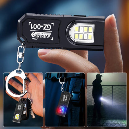 Portable Keychain LED COB Flashlight USB Rechargeable Torch with Pen Clip Powerful Mini Outdoor Working Lantern with Magnetic