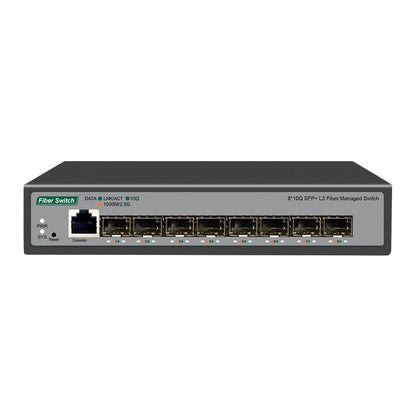8 10-gigabit SFP+ Ports L3 Managed Network Switch Support DHCP and Dynamic Routing Support VLAN Division and Port Aggregation