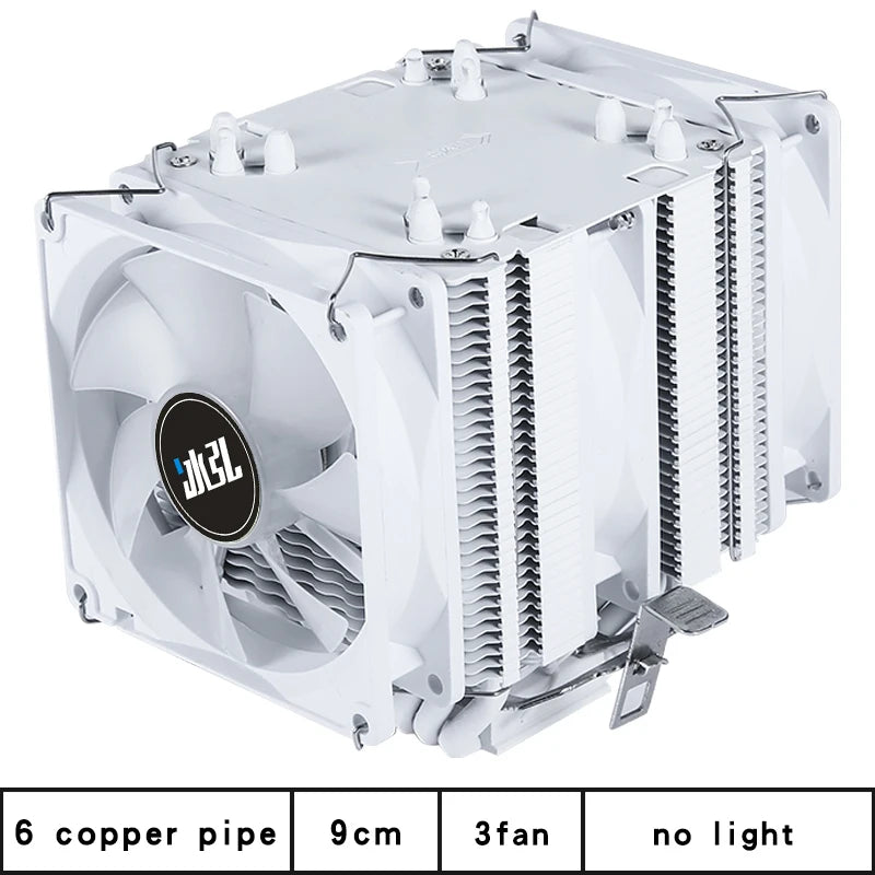 6 Copper Pipe Double Tower ARGB Cpu radiator Cooler 90MM 4Pin Fan 1200 1150 1155 1366 1700 AM3 AM4 X99 2011 PC Heat Sink 2011-V3