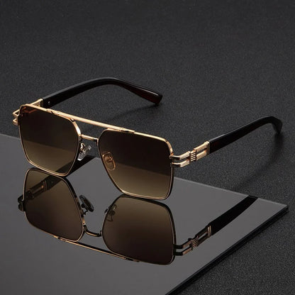 1PC, double beam glasses, fashionable cut-out temples, oversized ultra-light frames, suitable for men and women