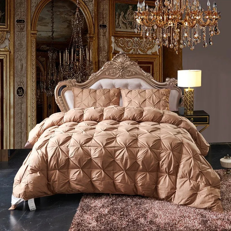 Soft Duvet Luxury 100% Goose Down Blanket King Queen Twin Size Comforter Bedding Filler Bread Shape Super Warm Quilt