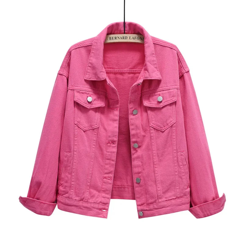 Y2k Denim Jeans Coat Cotton Women Button Spring Autumn Ropa Cardigan Punk Gothic Bomber Jacket Windbreaker Elegant Jackets