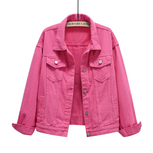Y2k Denim Jeans Coat Cotton Women Button Spring Autumn Ropa Cardigan Punk Gothic Bomber Jacket Windbreaker Elegant Jackets