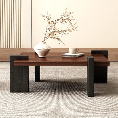 Wooden Rectangular Coffee Table Dinning Occasional Nordic Coffee Table Luxury Abstract Center Mesinha Para Sala Modern Furniture