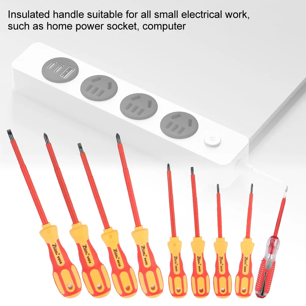 Magnetic Screwdriver Set For Electrician Hand Tools Insulated Multifunctional Phillips Slotted Bits