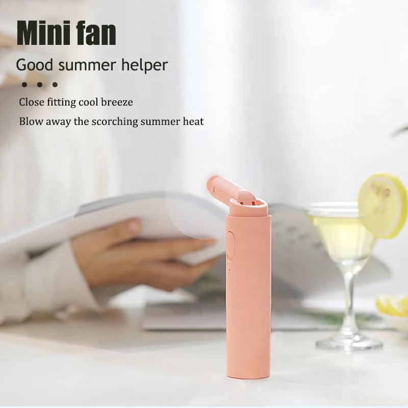 Portable mini fan, USB charging small fan, foldable outdoor portable fan, suitable for office, travel, camping, and outdoor use
