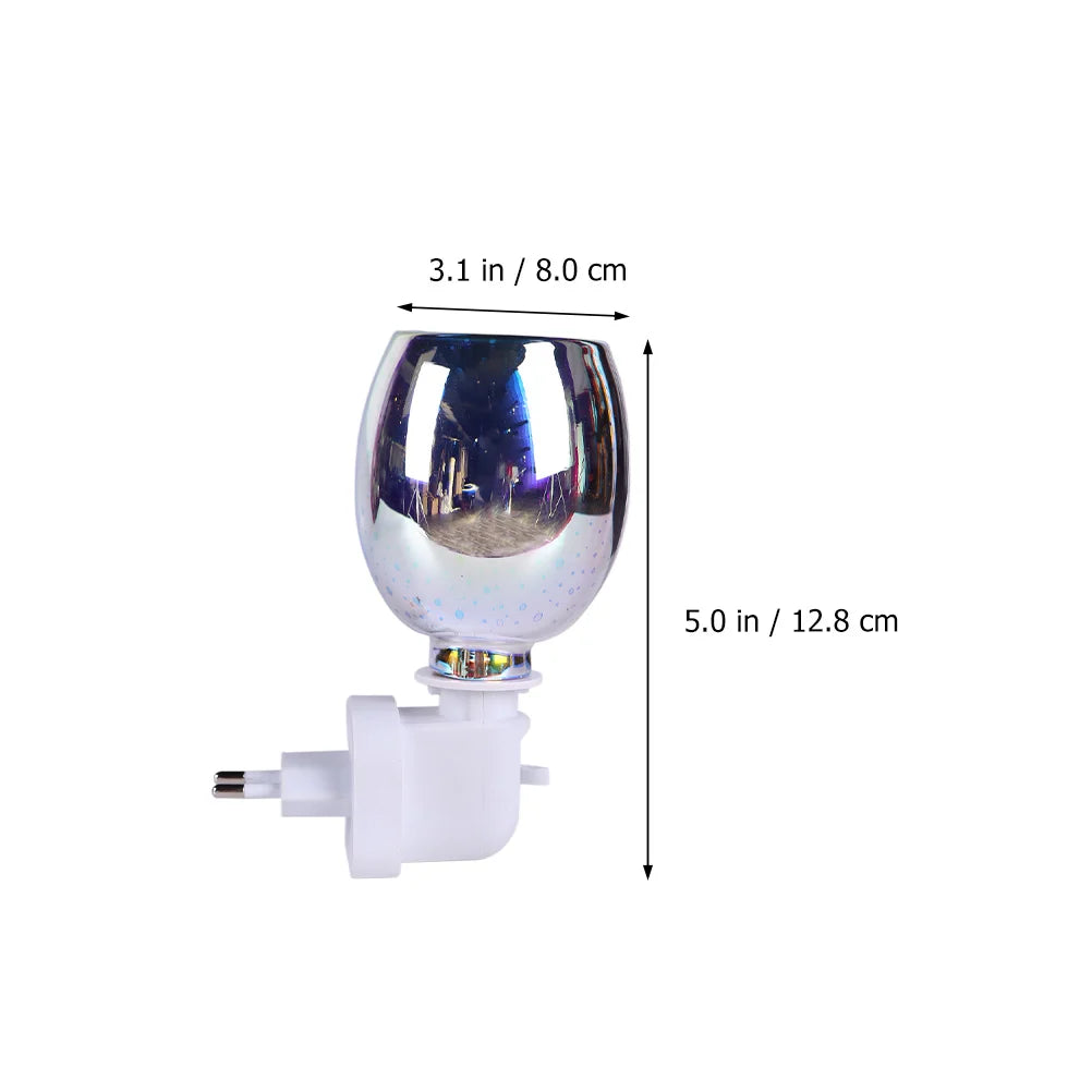 3D Glass Electric Fragrance Heater Scented Wax Warmer Aromatherapy Lamp Plug In Warmer Home Decor Incense Burner