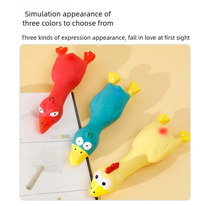 Dog Toys Make A Sound Cooing Chicken Dog Toy Durable Latex Chew for Small To Medium Breeds Interactive Play Pet Products Toy