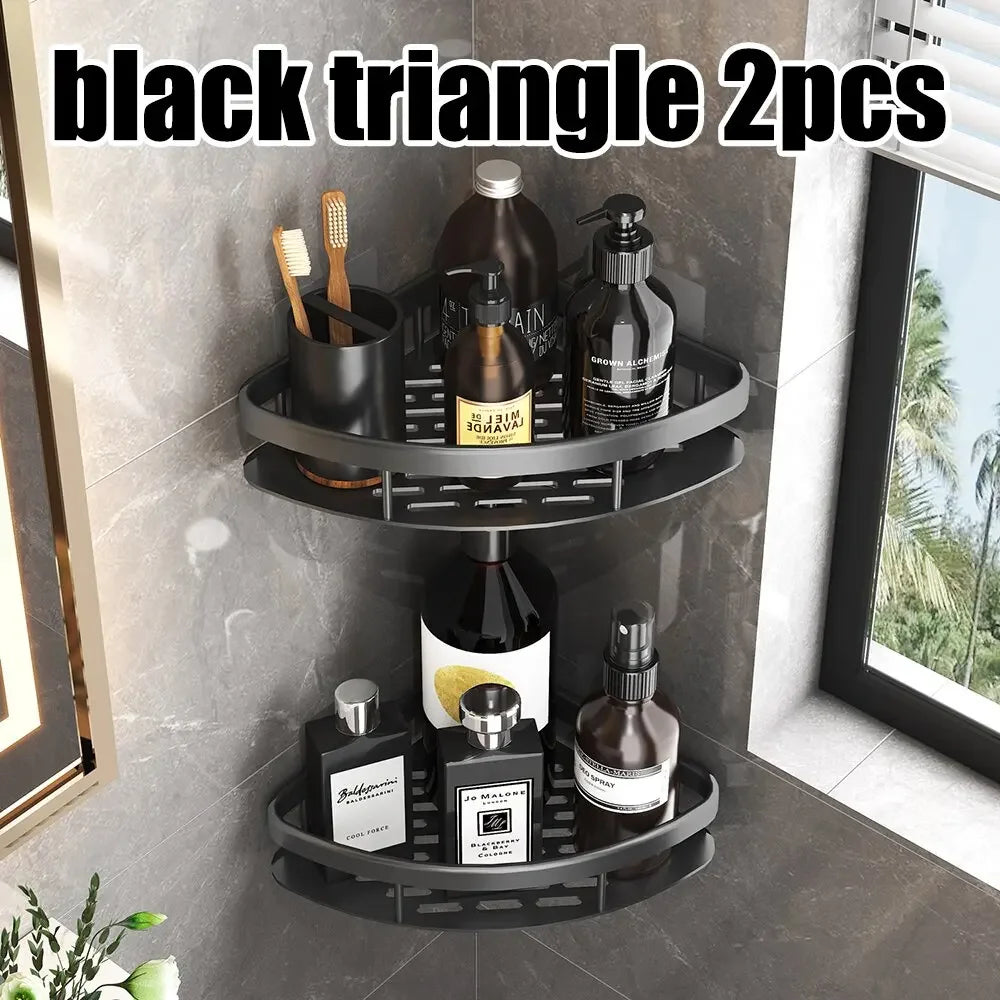 Bathroom Shelf Bathroom Towel Rack Shelves Wall Shower  Shampoo Rack No Drill Shelf Bathroom Tripod Storage Rack