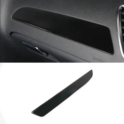Car Passenger Side Dashboard Panel Decor Cover Sticker Trim For Audi A4 B8 2009 2010 2011 2012 2013 2014 2015 2016 Piano Black