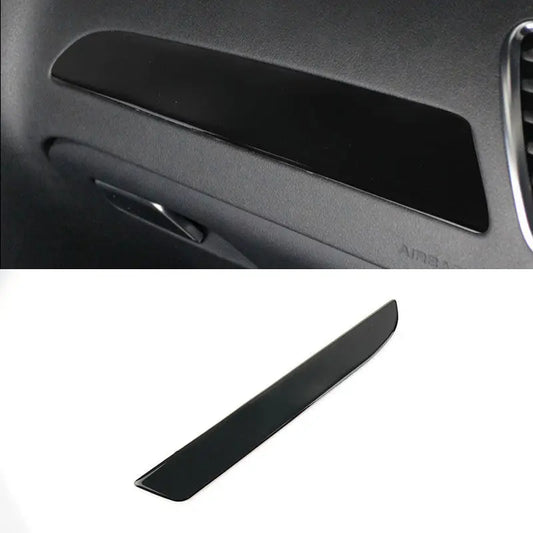 Car Passenger Side Dashboard Panel Decor Cover Sticker Trim For Audi A4 B8 2009 2010 2011 2012 2013 2014 2015 2016 Piano Black